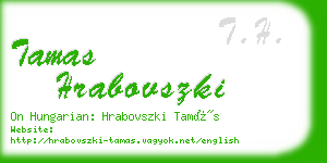 tamas hrabovszki business card
